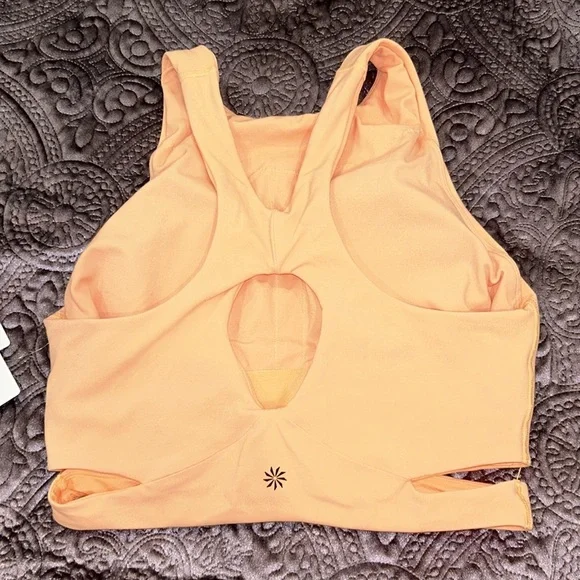 Athleta Conscious Cut Out Crop D-DD, Size Small  Coral - Picture 6 of 8